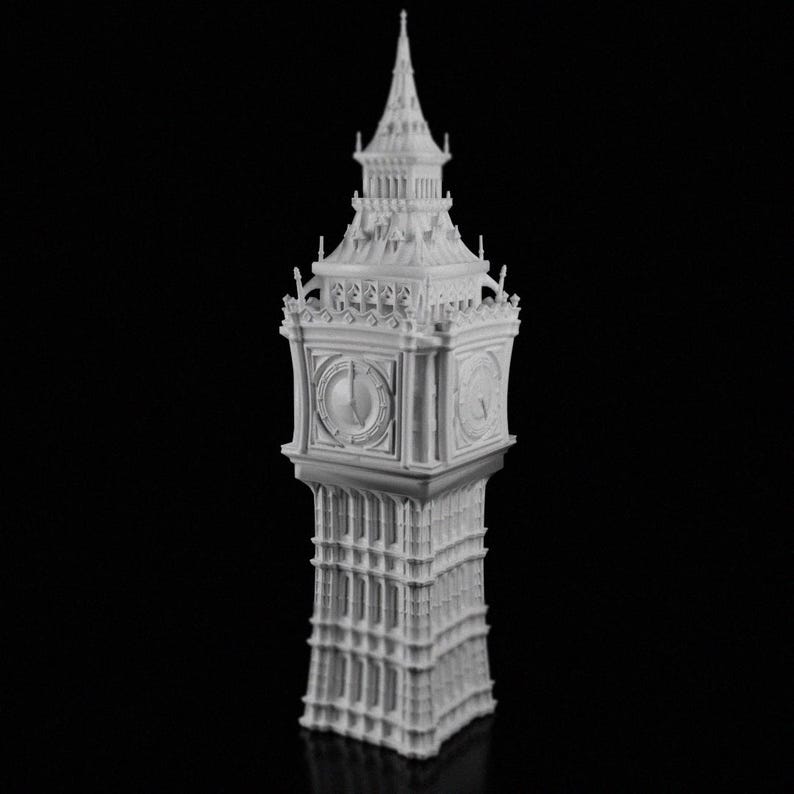 Big Ben, London Landmark, British Icon, 3D Printed Statue Pop Art