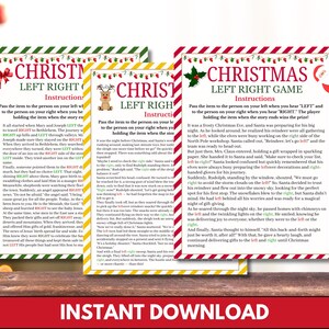 Christmas Left Right Game, Christmas Party Game, Left Right Christmas ...