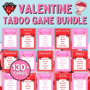Valentinstag Tabu Spiel, Valentinstag Spiele für Erwachsene, Galentines Tabu Spiele, Valentinstag Party Spiele, Valentinstag Wortspiel verboten