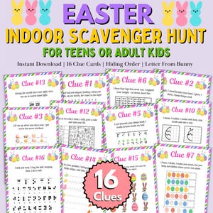 Easter Indoor Treasure Hunt, Easter Kids Game, Easter Scavenger Hunt, Easter Hunt Game, Easter Party Games, Printable Easter Treasure Hunt