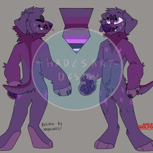 Furry Adopts - Purple and Pink Floppy-Ear Canine