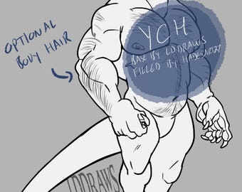 Large Muscular Reptile/Scale Furry YCH/Basefill