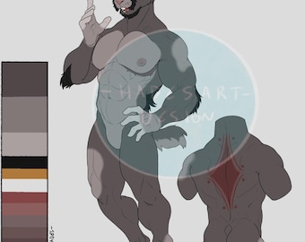 Fursona Adopt: Jackalope - Comes with 2 Bodies- Trans Top Scars and No Scars