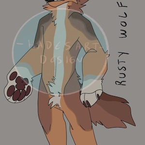 Furry Adopts - Wolf: Rusty Copper Natural Colour