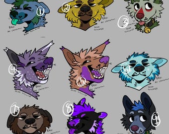Furry Adopts - Canine Headshot Adoptable Designs