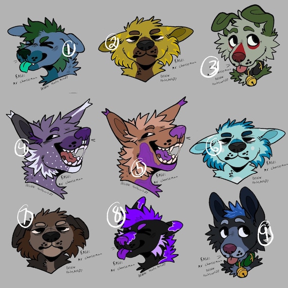 Furry Adopts - Canine Headshot Adoptable Designs