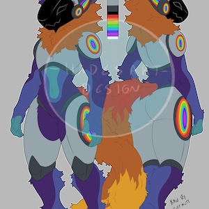 Fursona Adopt: Sparkledog Rainbow Protogen
