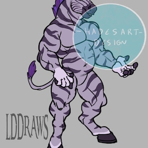 Fursona Adopt: Purple Buff Zebra