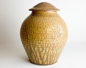 Adult Large Sized Cremation Urn - Handmade Stoneware Pottery Urn - 250 Cubic Inches - 10.5" Tall x 8.5" Wide -  BA-URN-2