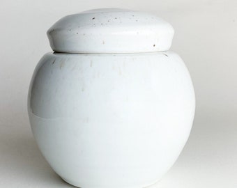 40 cu/in Small Size - Pet Urn - Urn for Human Ashes - Handmade Pottery Urn- 5.5” x 5” - Capacity 40 cubic inches -SPW-40CU-1