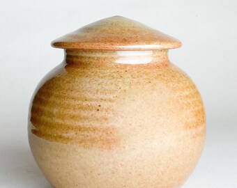 40 cu/in Small Size - Pet Urn - Urn for Human Ashes - Handmade Pottery Urn- 5.5” x 5.25” - Capacity 40 cubic inches -SPSH-40CU-3