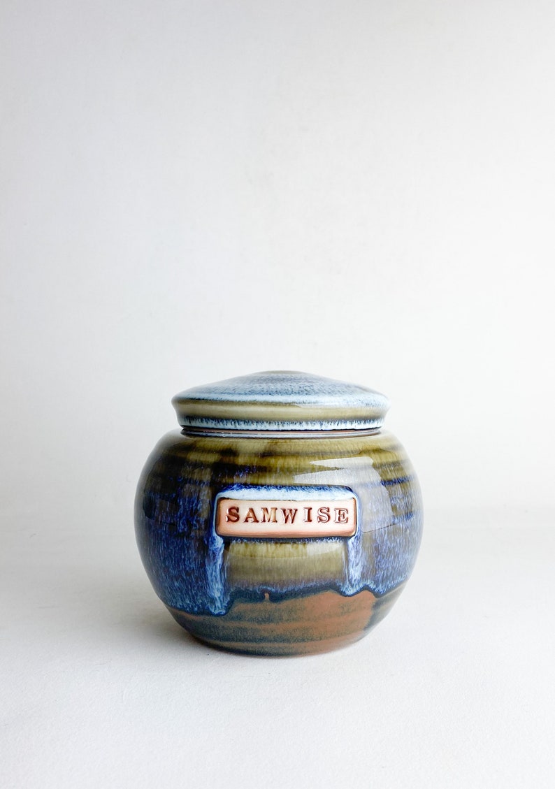 40 cu/in Keepsake Urn Personalized Small Urn Made to Order 5.5x4.5 40 Cubic Inch Capacity Kent Harris Pottery image 7