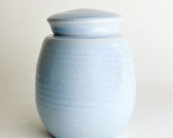 Small/Medium Sized Cremation Urn - Handmade Pottery Clay Urn - 100 Cubic Inches Capacity- 7.25" Tall x 6" wide - Unique Urn - CPO-SMURN-2