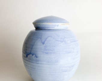 Medium Sized Cremation Urn - Handmade Pottery Clay Urn - 170 Cubic Inches Capacity - 8.25” Tall x 6.25”wide - Unique Urn - BLST-MURN-2