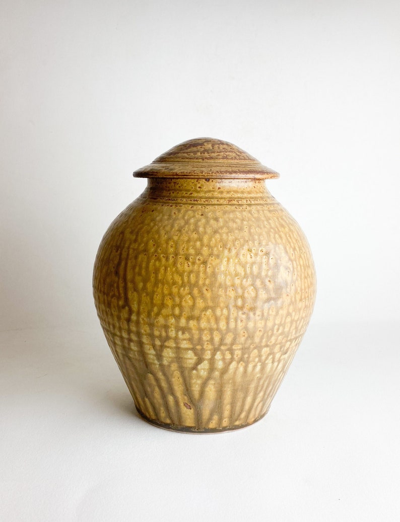 Adult Large Sized Cremation Urn Handmade Stoneware Pottery Urn 250 Cubic Inches 10.5 Tall x 8.5 Wide BA-URN-2 image 1