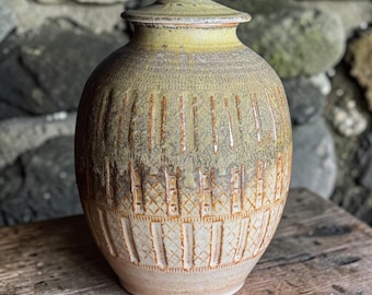 Companion Cremation Urn 400 Cu In – Sacred Mesa Handmade Stoneware Memorial Urn for Two – 12.5” x 9.5”