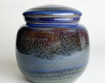 40 cu/in Small Size - Pet Urn - Urn for Human Ashes - Handmade Pottery Urn- 5.25” x 4.75” - Capacity 40 cubic inches -TEACG-40CU-3