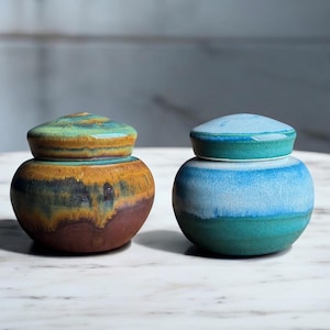 Mini Keepsake Urn – 5 cu in Handmade Urn – Choose Your Glaze – Small Cremation Urn for Ashes – Glossy Finish – Kent Harris Pottery