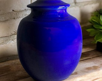 130 Cu/In Capacity Memorial Urn- Handmade Pottery Clay Urn - 130 Cubic Inches Capacity - 8.25” Tall x 6.5” wide - Unique Urn - BLUE-130CU-2