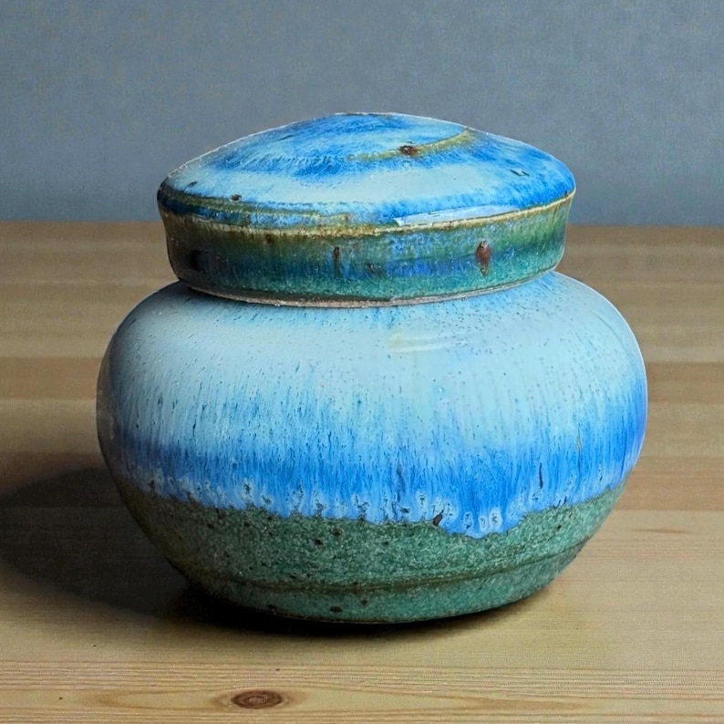 Mini Keepsake Urn – 5 cu in Handmade Urn – Choose Your Glaze – Small Cremation Urn for Ashes – Glossy Finish – Kent Harris Pottery image 7
