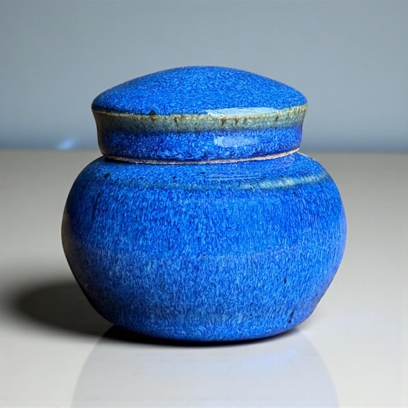 Mini Keepsake Urn – 5 cu in Handmade Urn – Choose Your Glaze – Small Cremation Urn for Ashes – Glossy Finish – Kent Harris Pottery Celestial Sky