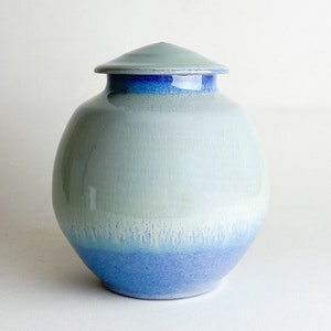 Handmade Pottery Cremation Urn Medium Size Holds Approximately 150 Cubic Inches Dimensions: 7.75x 7 PHSS-MURN-1 image 1