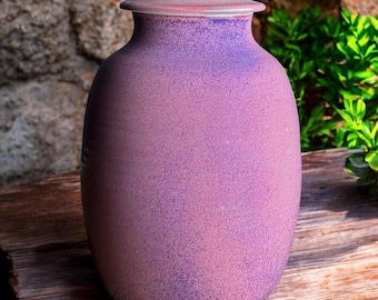 225 Cu/In Handmade Cremation Urn for Adults - Large Size - Glossy Glaze - 225 Cubic Inches - Dimensions: 10.5”x6.75” - CP-225cu-1