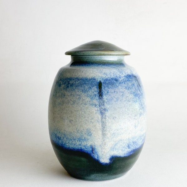 Handmade Pottery Cremation Urn - Medium  Size - Holds Approximately 150 Cubic Inches - Dimensions: 8.5”x6.5” - MGSS-MURN-2