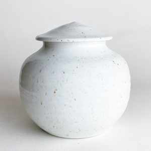 80 Cu/In Capacity- Small/Medium Cremation Urn - Handmade Pottery Clay Urn - 80 Cubic Inches Capacity-5.75" Tall x 6” wide -SPW-80CU-2