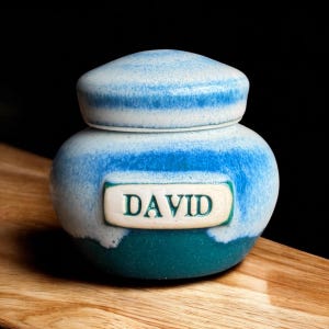 5 cu/in Mini Cremation Urn - Personalized Mini Keepsake Urn - Made to Order - 2.5" x 2.5" - 5 Cubic Inch Capacity- Kent Harris Pottery