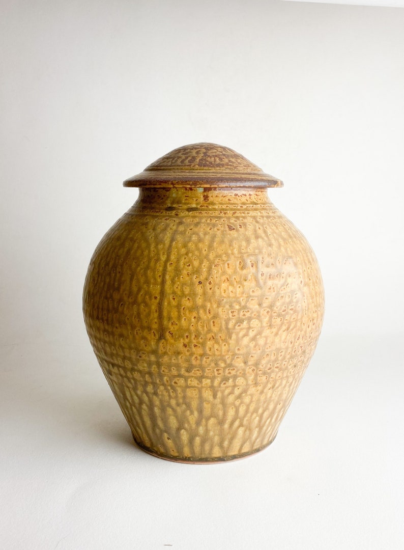 Adult Large Sized Cremation Urn Handmade Stoneware Pottery Urn 250 Cubic Inches 10.5 Tall x 8.5 Wide BA-URN-2 image 2