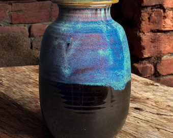 170 Cu/In Capacity Memorial Urn- Handmade Pottery Clay Urn - 170 Cubic Inches Capacity - 10.25” Tall x 6” wide - Unique Urn - PBSS-170cu-1