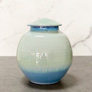 Handmade Pottery Cremation Urn Medium Size Holds Approximately 150 Cubic Inches Dimensions: 7.75x 7 PHSS-MURN-1 image 4