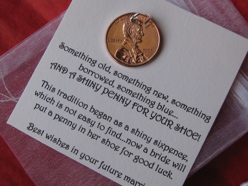 Custom Wedding Penny necklace 2024 US penny or earlier year image 5