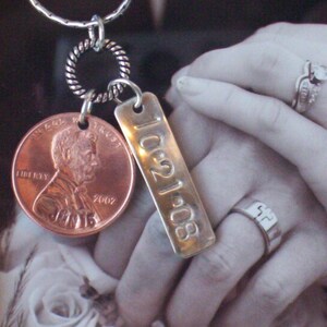 Custom Wedding Penny necklace 2024 US penny or earlier year image 3