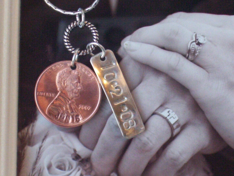 Custom Wedding Penny necklace 2024 US penny or earlier year image 3