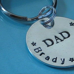 Custom Hand Stamped Sterling Silver Key chain image 4
