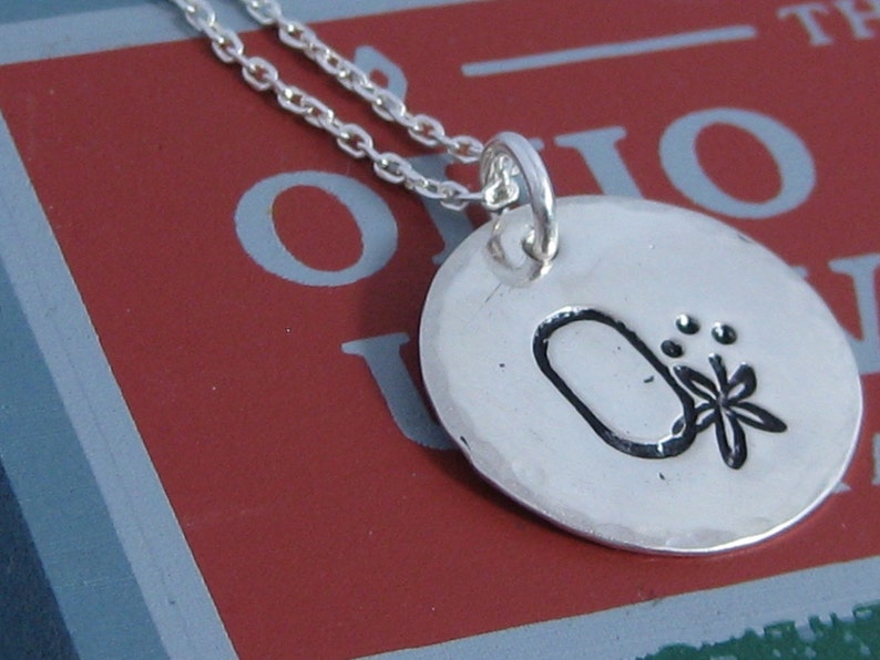 OSU BUCKEYE Handstamped necklace. image 3