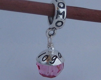 MOTHER'S DAY The Mommy bead Custom Name Charm - LIMITED edition - Fits large hole charm bracelet, personalized name charm