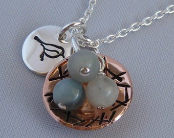 Mama Bird And Her Nest Necklace II