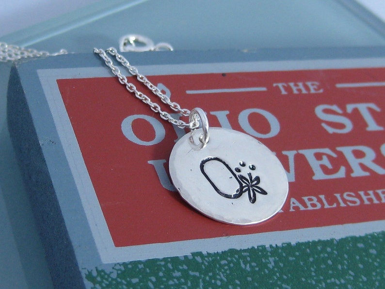 OSU BUCKEYE Handstamped necklace. image 2