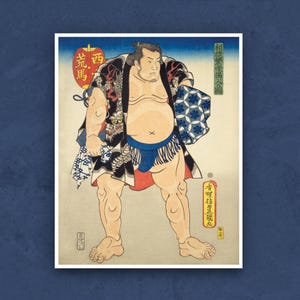 Sumo Wrestler from Edo Canvas Print – Utagawa Kunisada Japanese Ukiyo-e Art – Traditional Sumo Wall Decor – Vintage Japan Reproduction