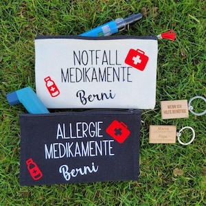 Tasche für Notfall & Allergie Medikamente, personalisiert mit Namen, alles schnell greifbar im Notfall!