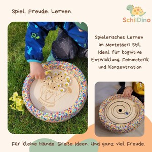 Activity board Stapelstein I Balancing stones I Fine motor skills I Montessori I Accessories for Stapelstein for motor development I Labyrinth image 9