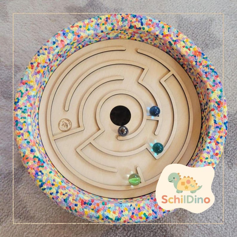 Activity board Stapelstein I Balancing stones I Fine motor skills I Montessori I Accessories for Stapelstein for motor development I Labyrinth image 1