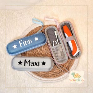 Personalisierte Tiptoi Stift Tasche mit Namen und Sternen – Stoßfeste Tragetasche mit Reißverschluss & Platz für Ladekabel