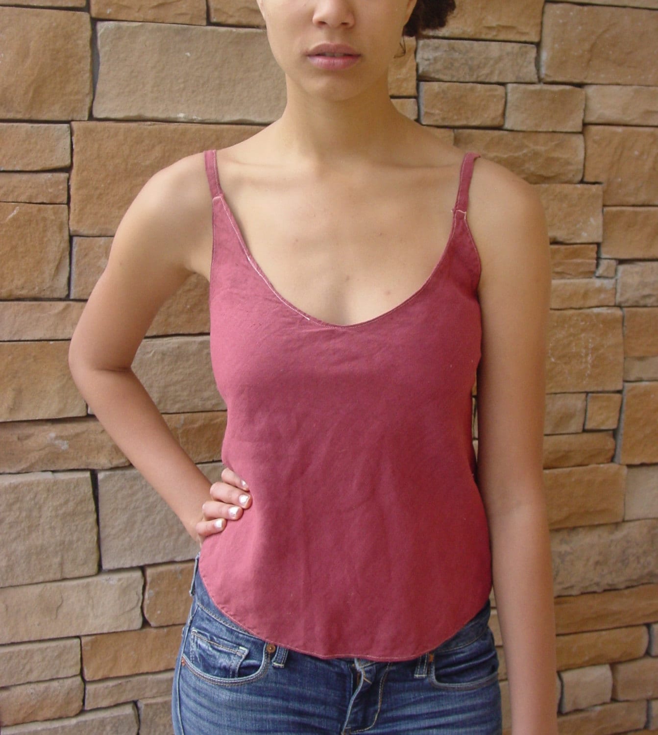 Braless Tank Top/100 Hemp Muslin/Cut on the Bias/Adjustable Etsy