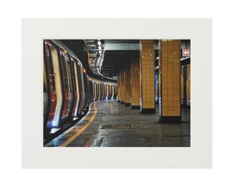 Lámina artística enmarcada del metro: escena urbana giclée, decoración moderna