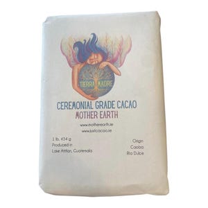 Mother Earth 100% Ceremonial Cacao Block (454g) Supports Womens Collective. Caoba Origin (Rio Dulce)