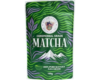 Mother Earth Ceremonial Grade Matcha. Organic, Vegan. (100g) 50+ Servings. + Free Surprise Gift!